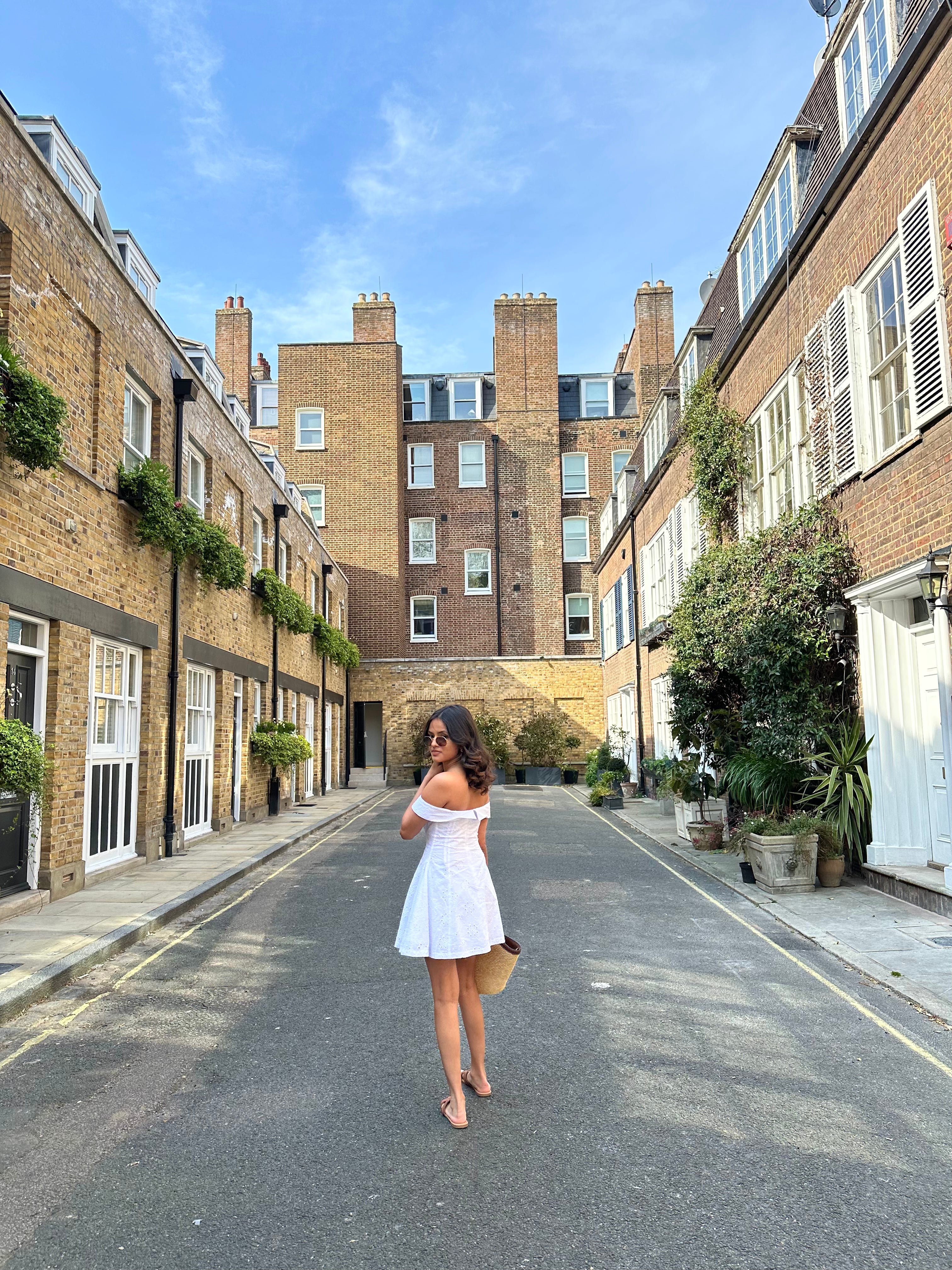 Petite Off-Shoulder Eyelet Mini Dress