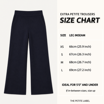 Extra Petite Navy Cotton-Cashmere Knit Trousers – 5&
