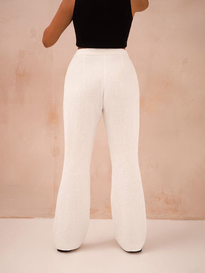 Petite Off White 100% Linen Trousers