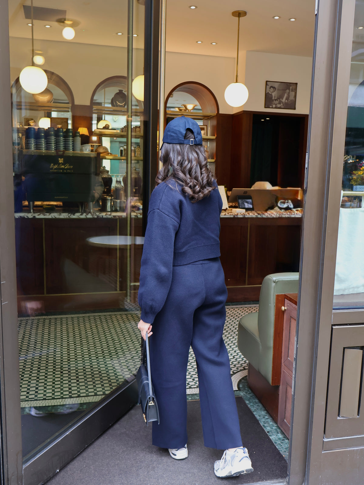 Extra Petite Navy Cotton-Cashmere Knit Trousers – 5&